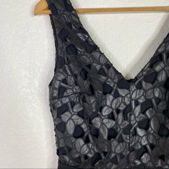 Sam Edelman Black Holly Double V Mini Dress Romper - Picture 4 of 9